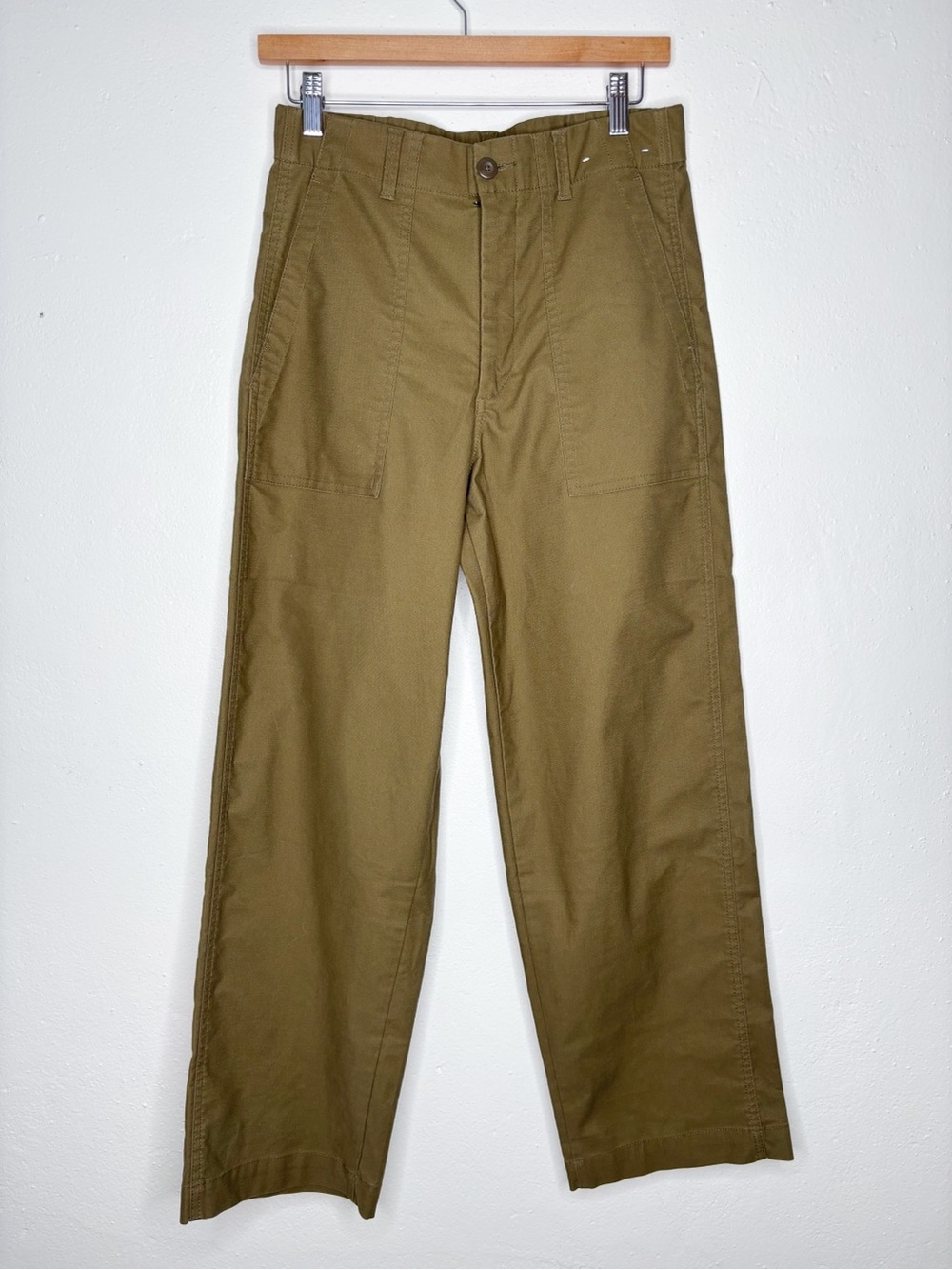 Uniqlo Wide Fit Baker Pants Olive Size M EUC